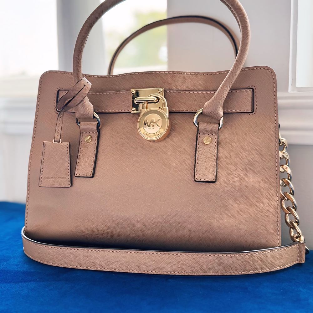 Michael Kors Tan Shoulder Bag with Gold Hardware